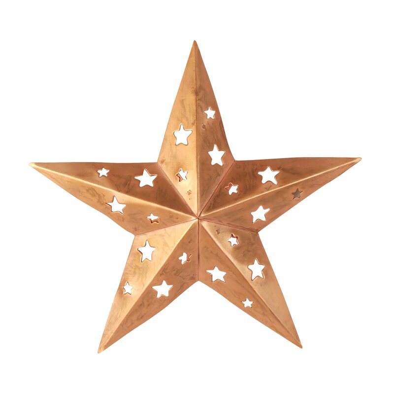 Craft Outlet Star Wall Décor with Cutouts 4 Piece Wall